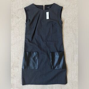 J. Crew Black Mini Dress with Accent Pockets